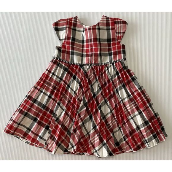 Youngland Baby Other - Youngland Baby Girl Holiday Red/White/Black/Silver Plaid Dress 24M